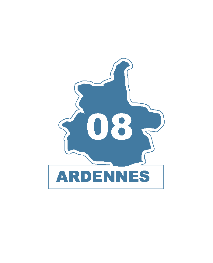 Une carte du département 08 Ardennes.