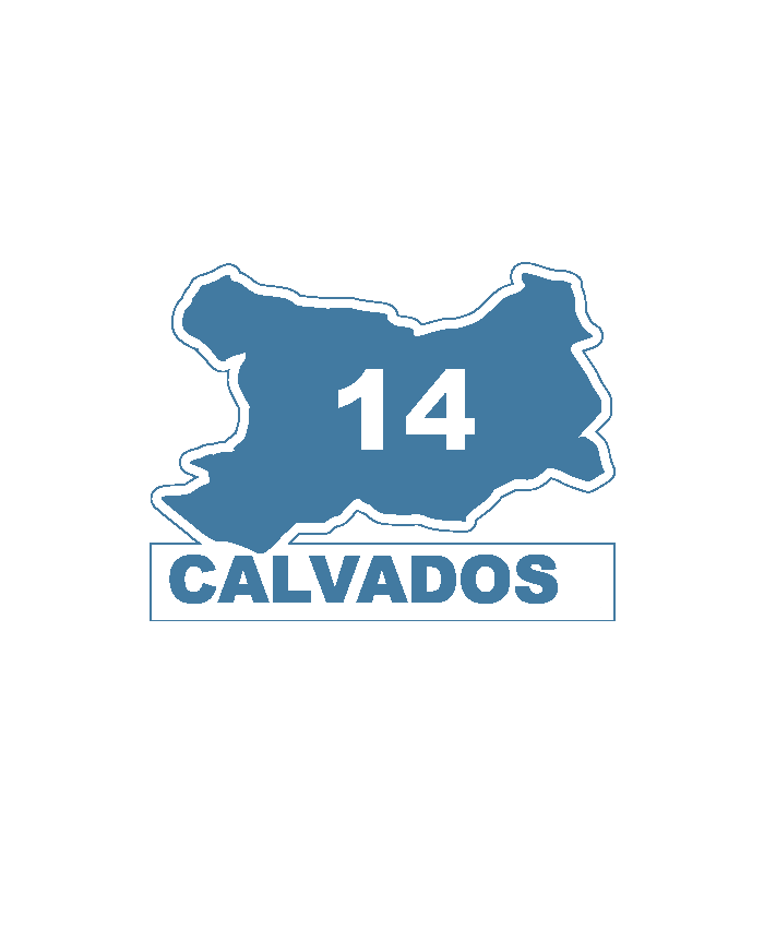 Une carte du département 14 Calvados.