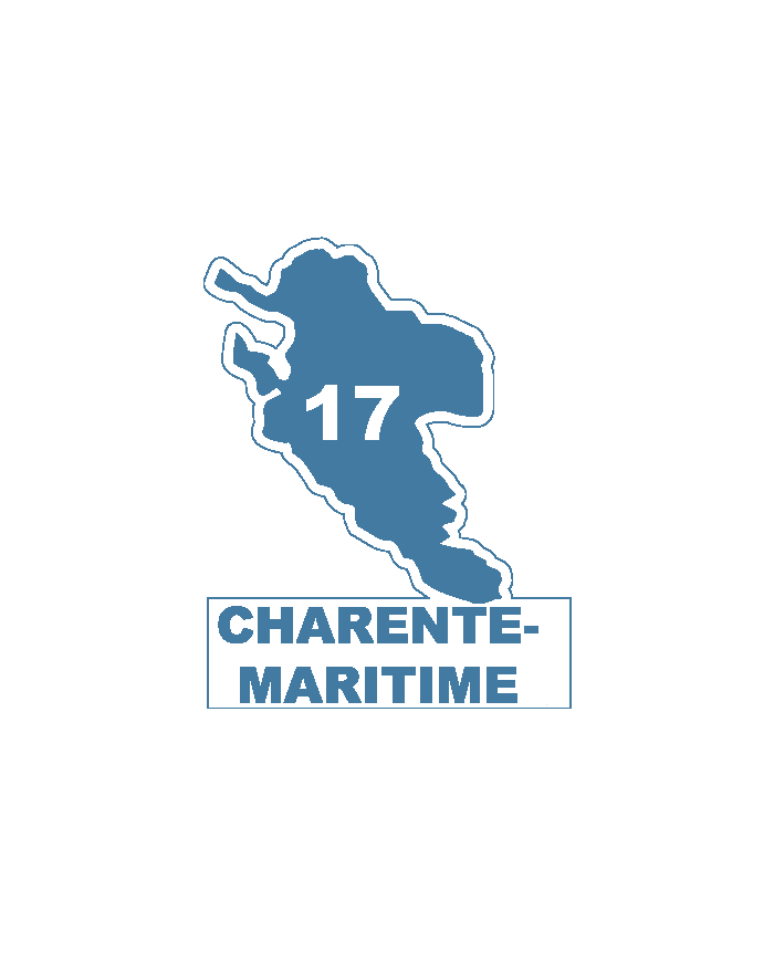 Une carte du département 17 Charente-Maritime.