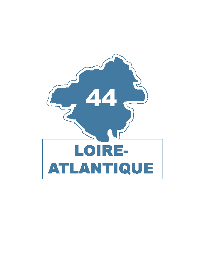 Une carte du département 44 Loire-Atlantique.