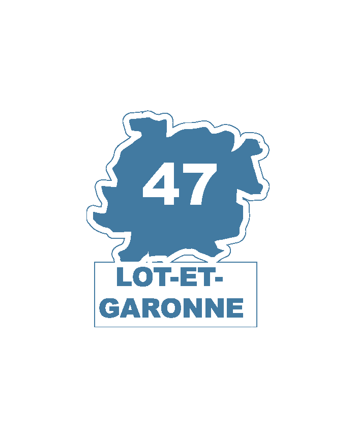 Une carte du département 47 Lot-et-Garonne.