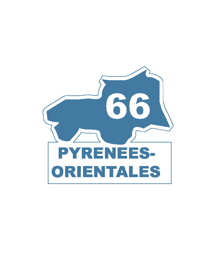 Une carte du département 66 Pyrénées-Orientales.