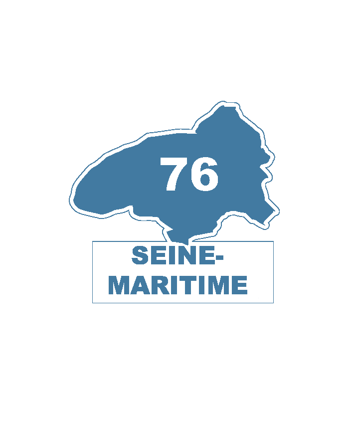 Une carte du département 76 Seine-Maritime.