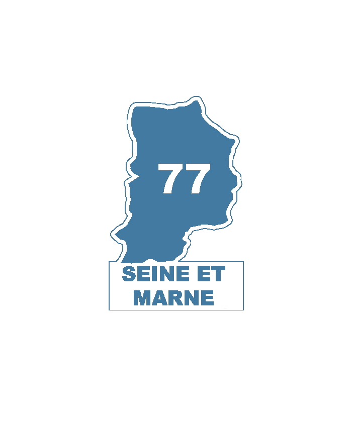 Une carte du département 77 Seine-et-Marne.