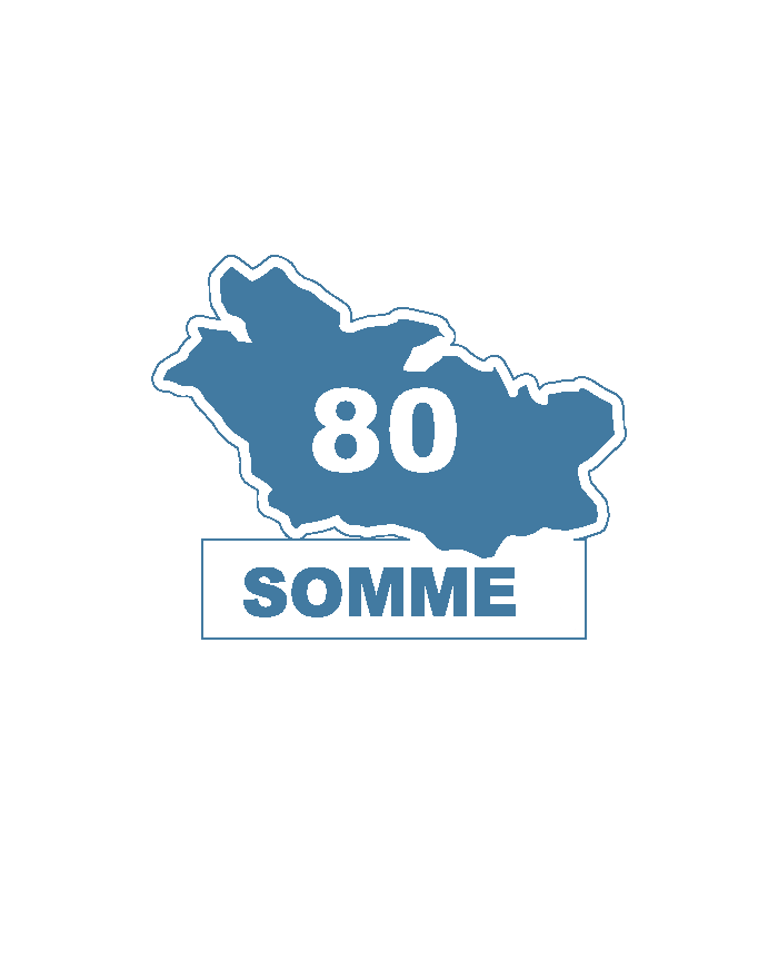 Une carte du département 80 Somme.