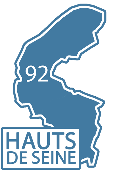 Une carte du département 92 Hauts-de-Seine.